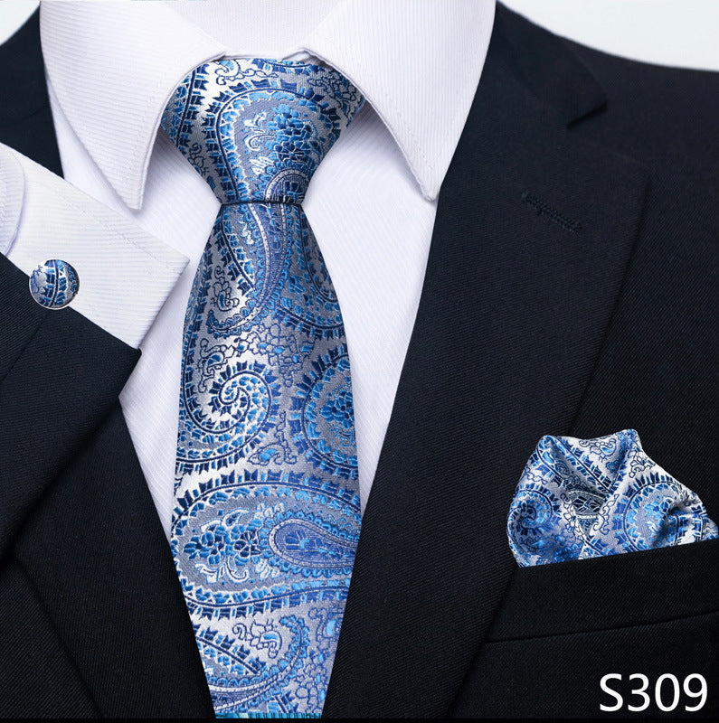 Men's Creative All-match Business Formal Wear Tie Scarf Cuff Buckle Set - ARCHSHOPE
