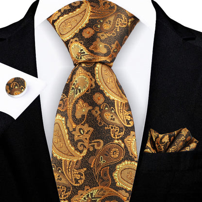 Jacquard-embroidered Cashew Flower Tie - ARCHSHOPE