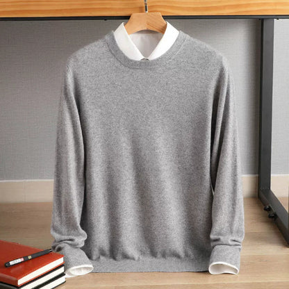 Rundhalspullover Lockerer Oversize-Strickpullover
