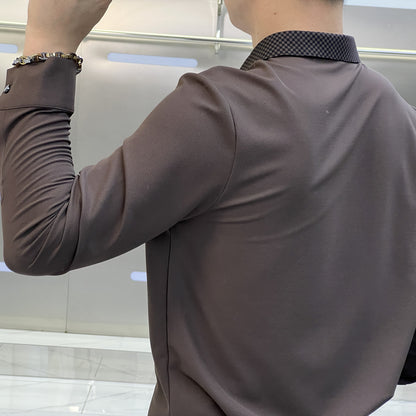 Chemise à manches longues décontractée pour homme