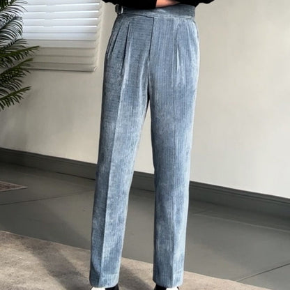 Mittelhohe Taille Anzughose Herren Freizeithose Slim Drooping Straight