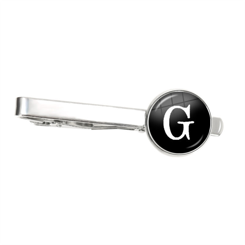 Letter Tie Clip Decoration With French Shirt - ARCHSHOPE