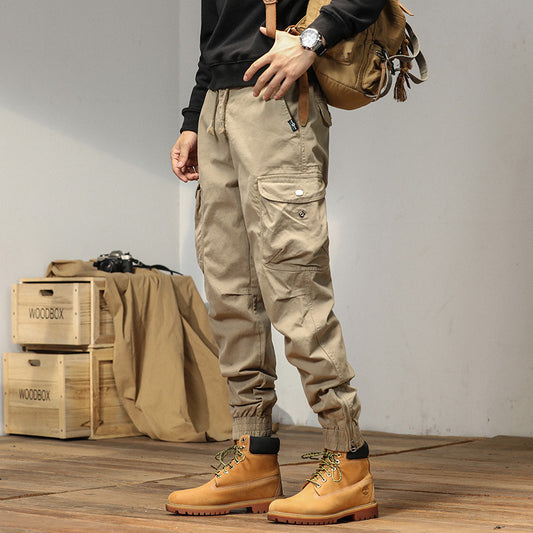 Overalls Men's Slim-fitting Ankle-tied Casual Pants Men's Pants Summer Trousers
