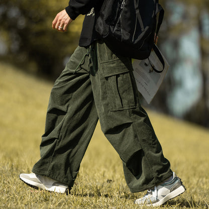 Herbst und Winter Gerade Casual Wide-Leg Cord Overalls Männer
