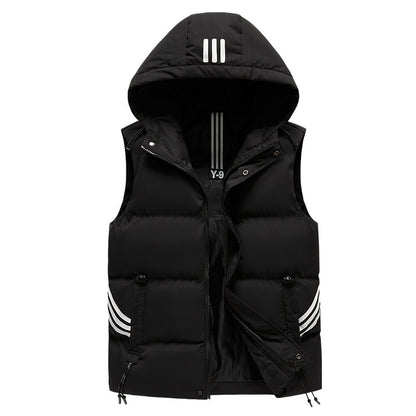 Manteau à capuche épais et chaud pour homme, gilet en coton