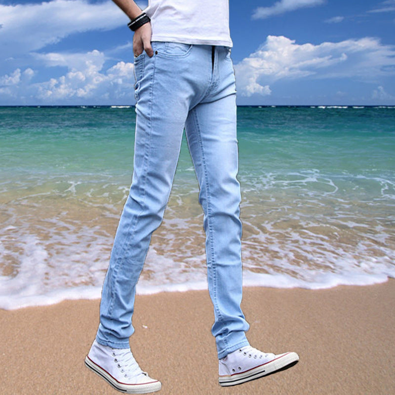 Jeans fins pour hommes, amples, skinny, décontractés