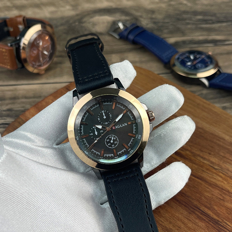 New Three-eye Retro-style Mens Watch - ARCHSHOPE