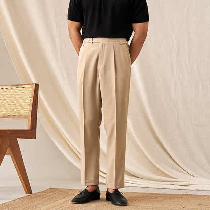 Nouveau pantalon de costume décontracté skinny avec ceinture pour homme