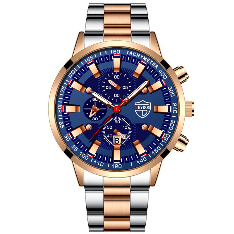 Stainless Steel Luminous Quartz Wristwatch For Men - ARCHSHOPE