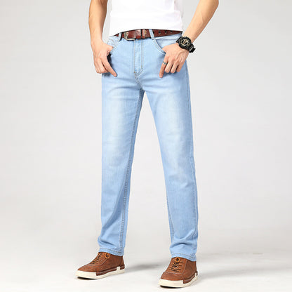 Jeans d'été pour hommes Pantalons droits pour hommes