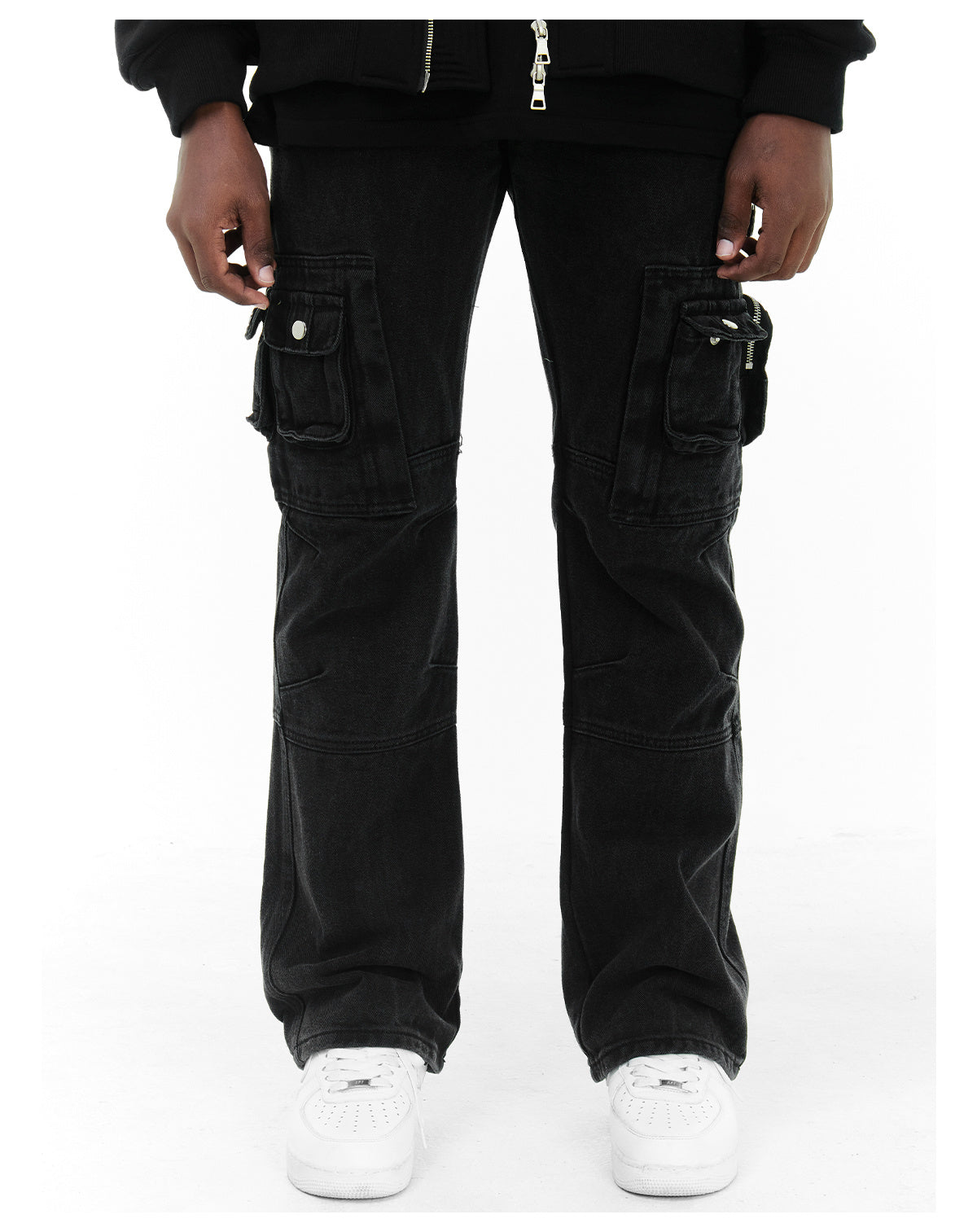 Pantalon large à jambe droite, nouvelle collection automne, vêtements de travail fonctionnels et décontractés à poches multiples