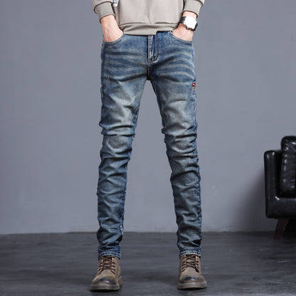 Jugend Retro bestickte Jeanshose