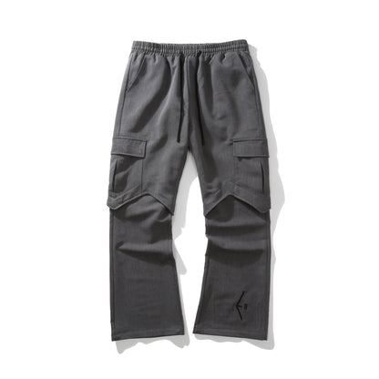 Street Embroidered Flared Loose Herren Freizeithose