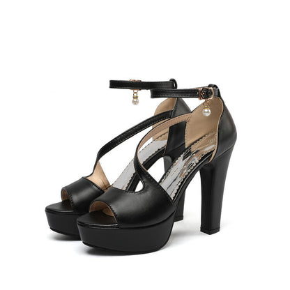 Roman Shoes With Thick Heels For Women - ARCHSHOPE