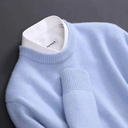 Rundhalspullover Lockerer Oversize-Strickpullover