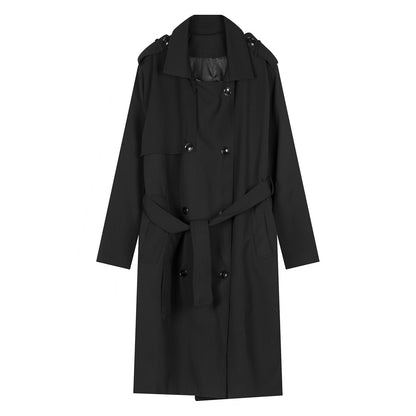 Zweireihiger einfacher Trenchcoat Herrengürtel