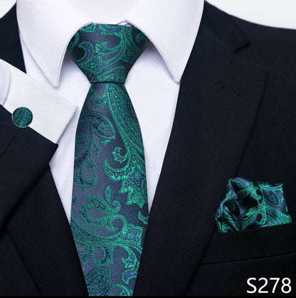 Men's Creative All-match Business Formal Wear Tie Scarf Cuff Buckle Set - ARCHSHOPE