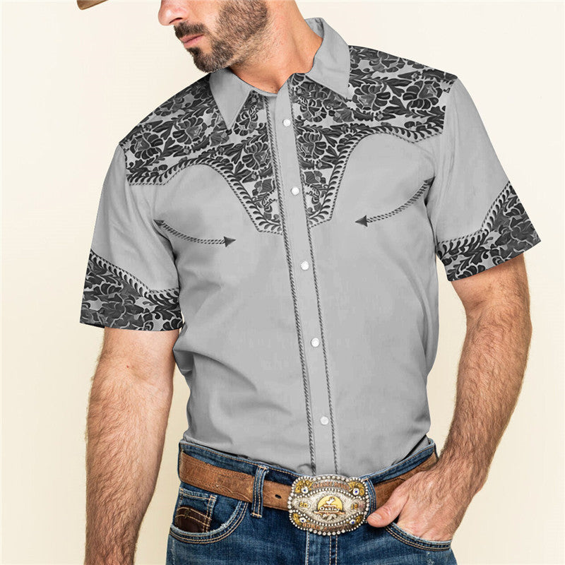 3D Personalisiertes Druck T-Shirt Sommer Lose Kurzarm Revers Shirt Lässige Streetwear Kleidung Für Männer