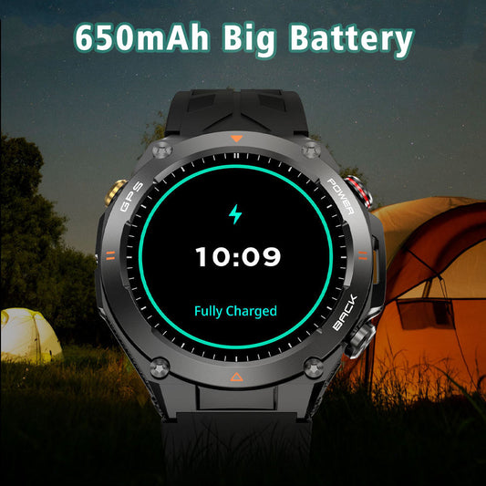 SENBONO GPS Smart Watch Men 1.45'' HD Screen Built-In GPS Altimeter Barometer Compass AI Voice Compatible With Android & IPhone - ARCHSHOPE