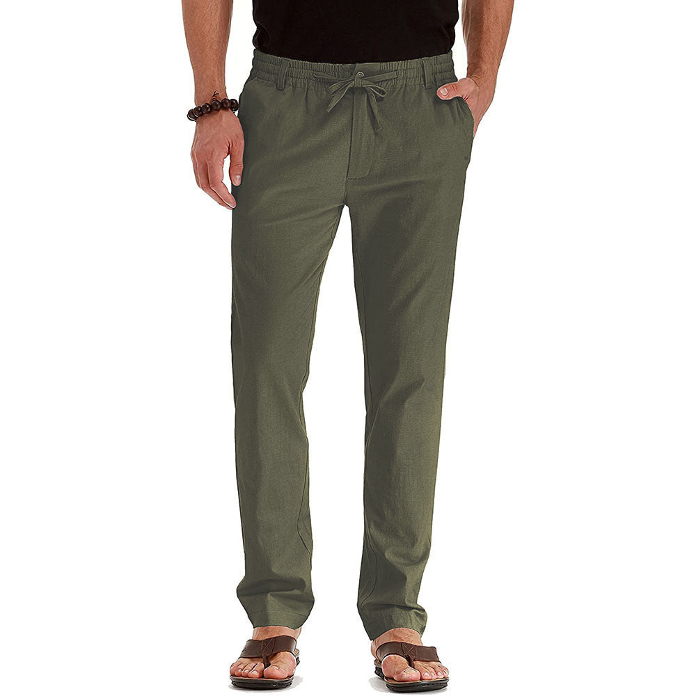 Business Casual Herrenhosen Europa und die Vereinigten Staaten Lose große Größe elastische Taille mit einfarbigen Jogginghosen Männer