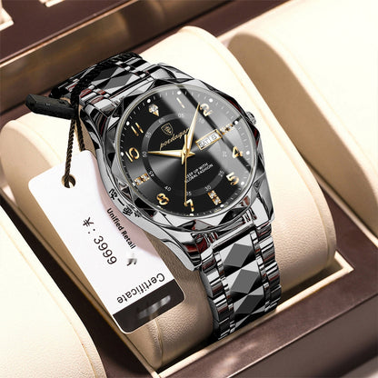 Men's Waterproof Double Calendar Luminous Quartz Watch - ARCHSHOPE