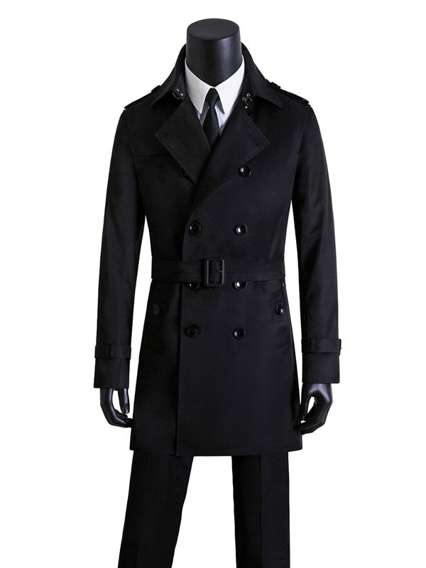Schmaler, langer Trenchcoat für Herren