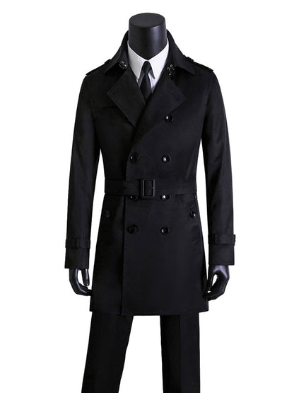 Schmaler, langer Trenchcoat für Herren