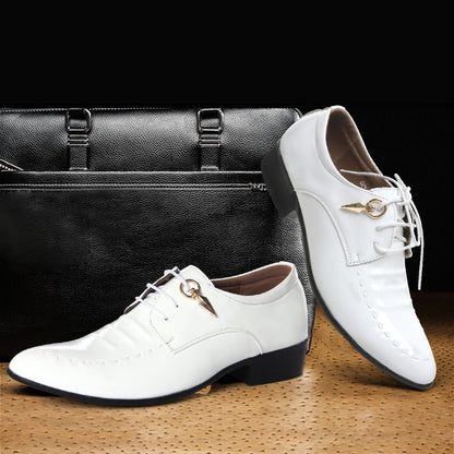 Formale Herren Abendschuhe Echtes Leder Schwarz Luxus Hochzeit Schuhe Männer Wohnungen Büro Oxfords
