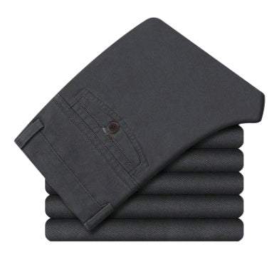 Herbst und Winter Herren Baumwolle Business Casual Herrenhosen mittleren und alten Alters lose gerade Werkzeug lange Hosen Papa