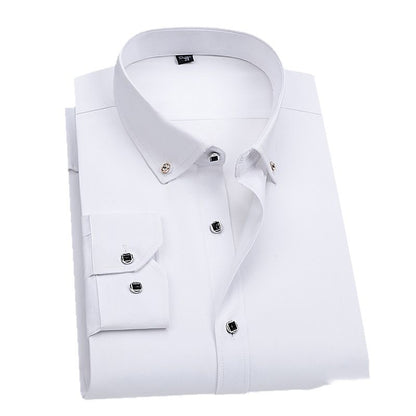 Business Formal Wear Herrenhemd Professionelle Hochzeit Trauzeuge Bügelfrei Reinweiß