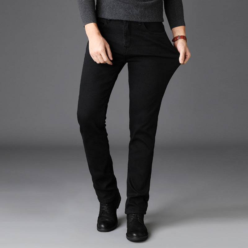 Frühling und Sommer neue Herrenjeans Herren koreanische Version des Trends der Selbstkultivierung Stretchhosen Jugend schwarze Hosen Männer