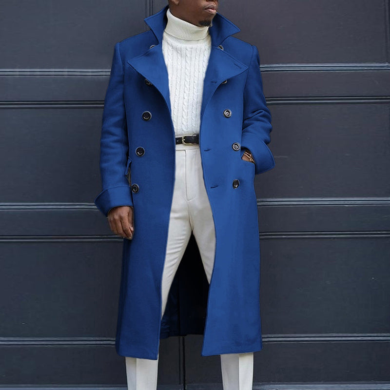 Britischer lockerer Mantel, mittellanger Trenchcoat