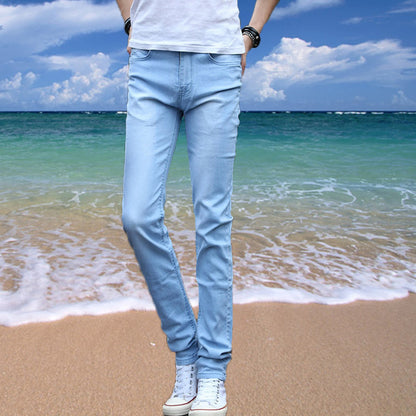 Jeans fins pour hommes, amples, skinny, décontractés