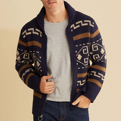 Herrenmode Revers Jugend Casual Cardigan Jacke
