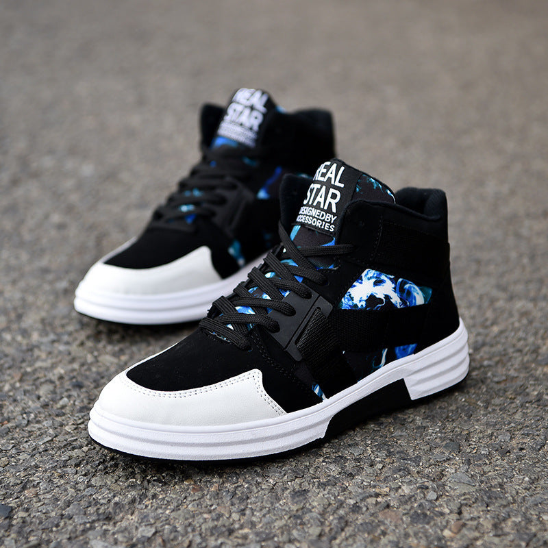 Camouflage High-Top-Schnürschuh