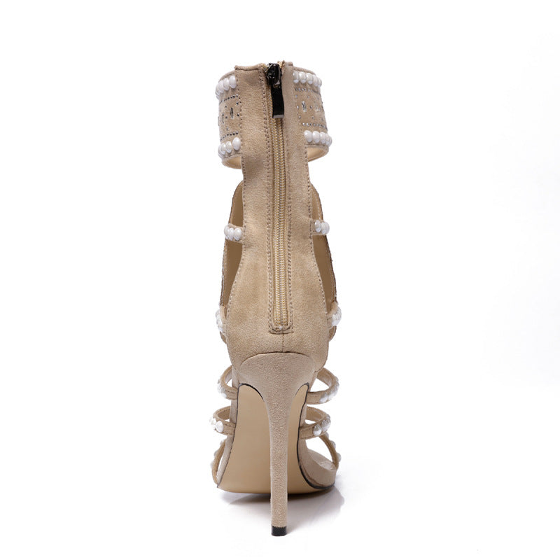 Rhinestone high heel sandals - ARCHSHOPE