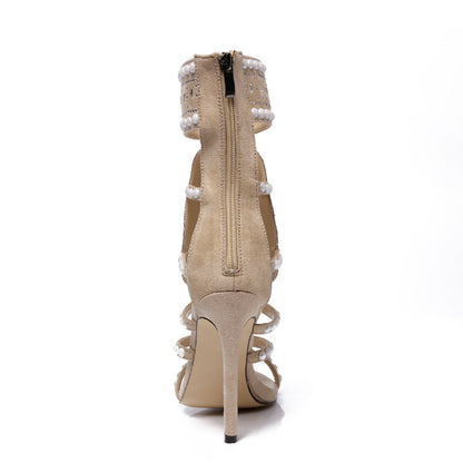 Rhinestone high heel sandals - ARCHSHOPE