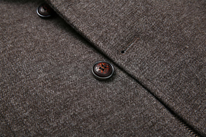 Manteau à revers épais pour hommes d'âge moyen