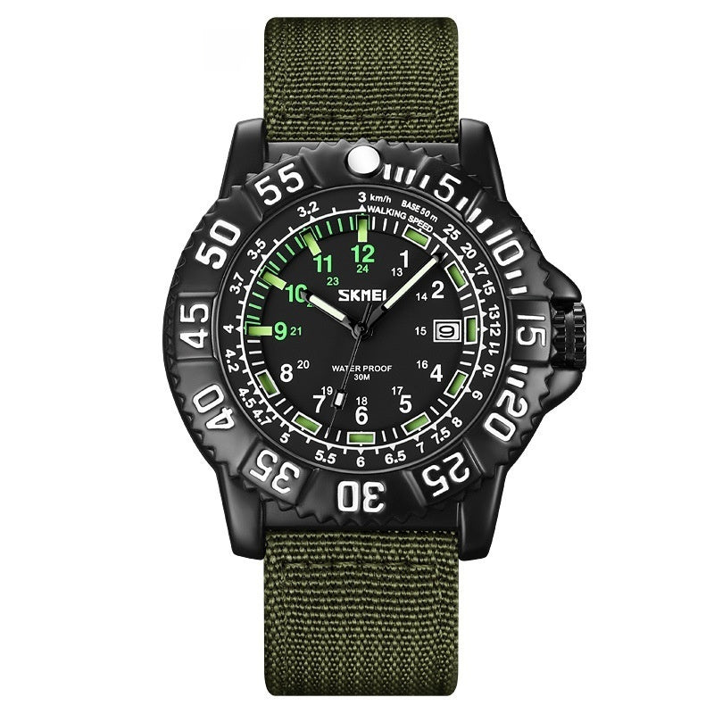 Personalized Calendar Mens Luminous Quartz Watch With A Casual Nylon Strap - ARCHSHOPE