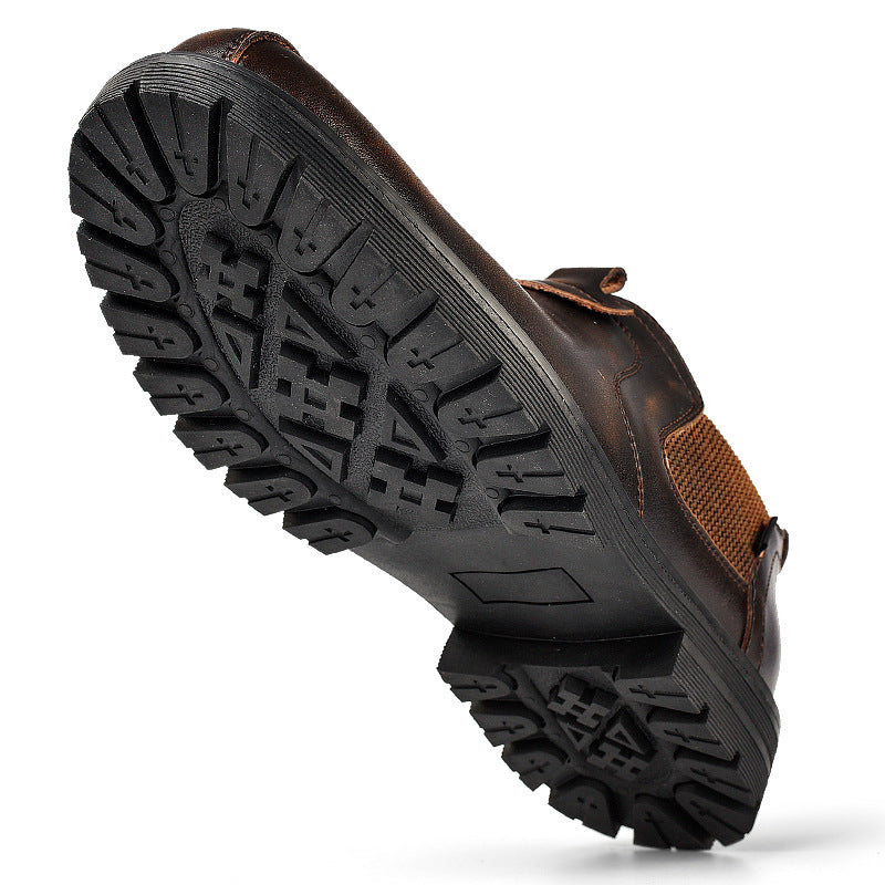 Lässige Lederschuhe Herren Halbschuhe
