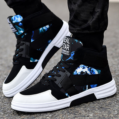 Camouflage High-Top-Schnürschuh