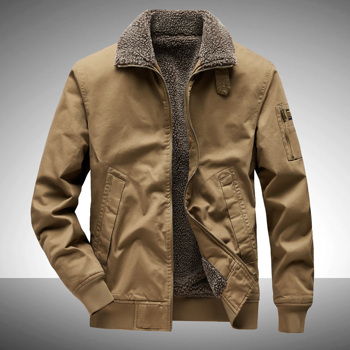 Veste homme automne et hiver doublée polaire veste salopette rembourrée