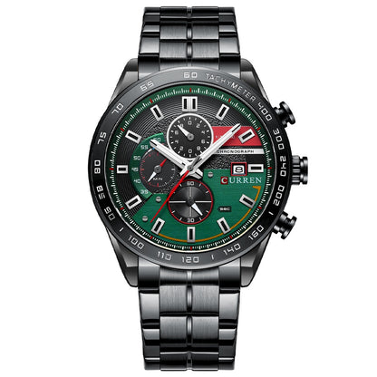 Mens Waterproof Multi-Function Watch With Large Dial And Calendar - ARCHSHOPE