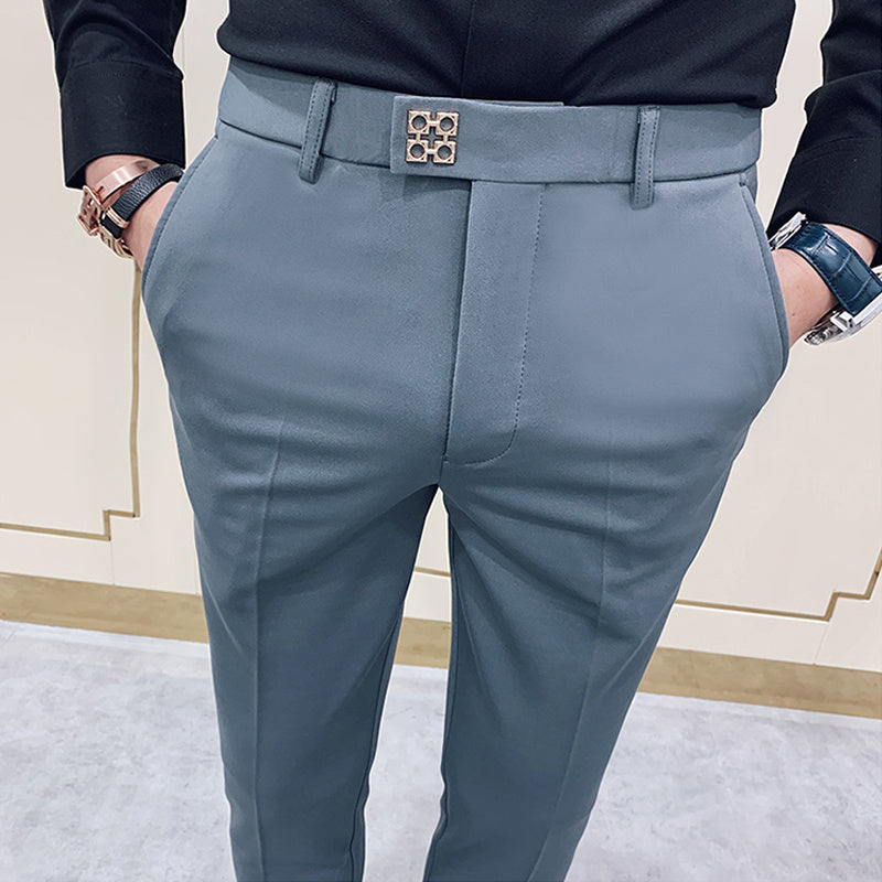 Pantalon de costume moulant pour homme