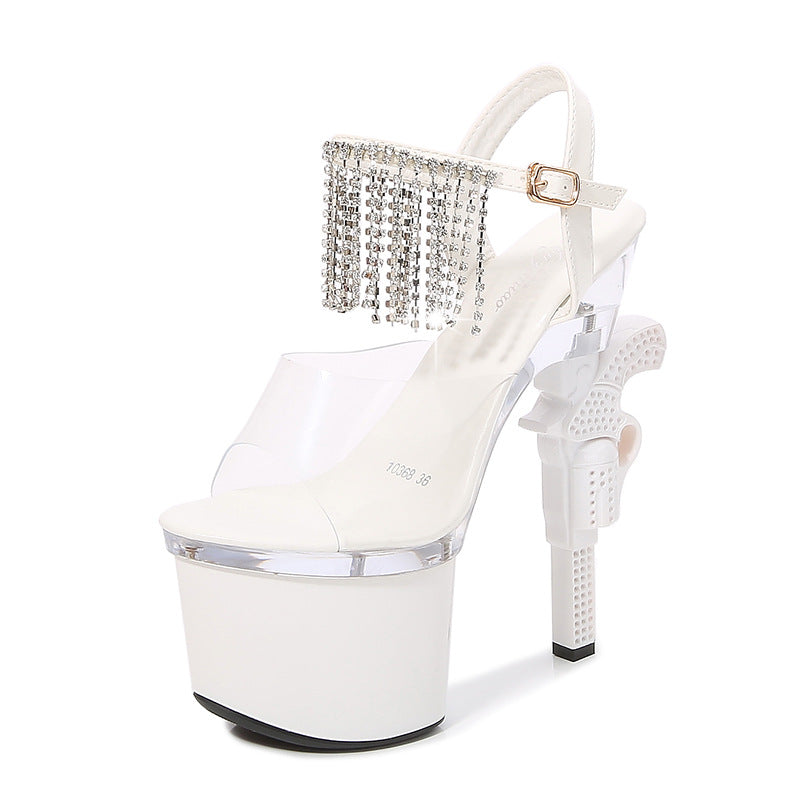 Muffin Sandals Super High Heels Transparent High Heels - ARCHSHOPE