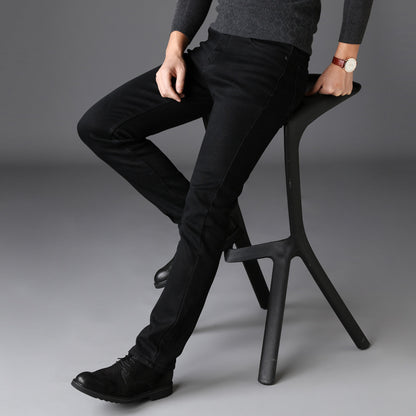 Frühling und Sommer neue Herrenjeans Herren koreanische Version des Trends der Selbstkultivierung Stretchhosen Jugend schwarze Hosen Männer