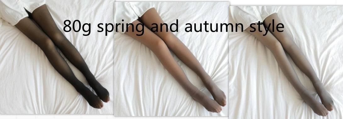 Fake Translucent Plus Size Leggings Fleece Lined Tights Fall And Winter Warm Fleece Pantyhose Women Fleece Lined Pantyhose Thermal Winter Tights - ARCHSHOPE