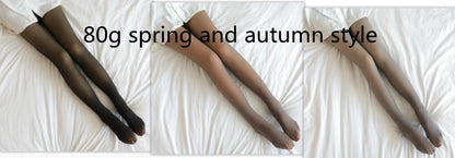 Fake Translucent Plus Size Leggings Fleece Lined Tights Fall And Winter Warm Fleece Pantyhose Women Fleece Lined Pantyhose Thermal Winter Tights - ARCHSHOPE