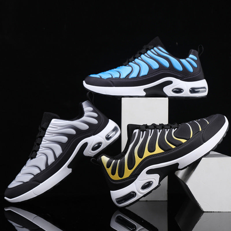 Farbblockierte Sneakers für Herren, personalisierte modische Schnürschuhe mit Luftkissen, Sportschuhe, lässige Laufschuhe für draußen
