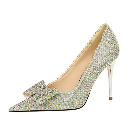 Sweet Women''s Princess Wedding Shoes Thin High Heels Shallow Mouth - ARCHSHOPE